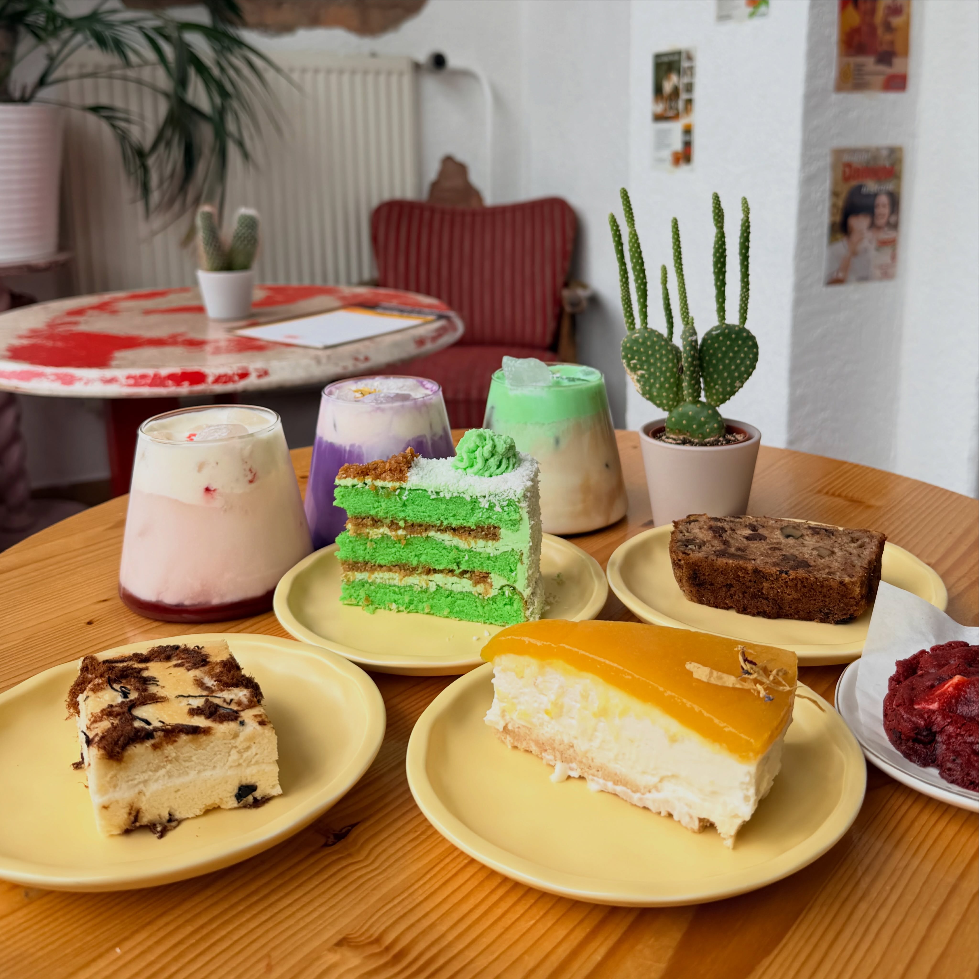 A spread of Indonesian-inspired cakes from Nona Manis